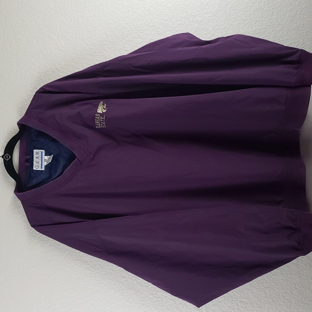 Gear For Sports | Men's Purple V-Neck Golf Windbreaker Kansas State Wildcats XXL